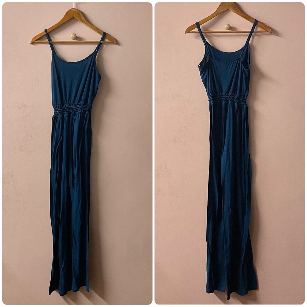 Xhilaration Deep Teal Wide Leg Jumpsuit Size M GUC
